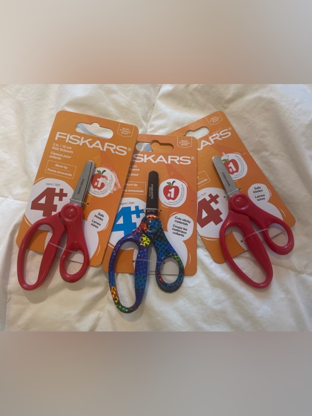 Fiskars Kids Learning Scissors - Multicolor & Red - Safe Blunt-Tip